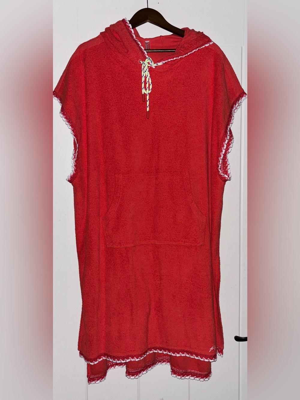 FP Movement By Free People Kia Pullover Swim Hooded Coverup Women L NEW Slouchy
